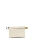 Jacquemus Rond Carré Cream Leather Clutch Bag