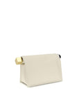 Jacquemus Rond Carré Cream Leather Clutch Bag