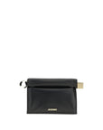 Jacquemus Rond Carré Black Leather Clutch Bag