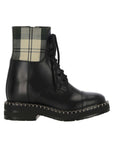 See By Chloé Checkered Lace-Up Ankle Boots