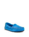 The Row Suede Leather Moccasin - Blue
