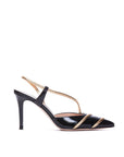 Gianvito Rossi Leather Slingback Heels - Black
