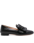 Bally Buckle Embellished Leather Loafers - Black