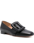 Bally Buckle Embellished Leather Loafers - Black