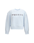 Alexander McQueen Light Blue Cotton Sweatshirt