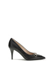 Gucci Horsebit Black Leather Heeled Pumps