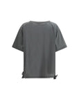Ganni Banana Graphic Cotton T-Shirt - Gray/Grey