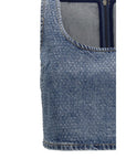 Self-Portrait Blue Cotton Top