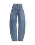 Self-Portrait Barrel Leg Fit Relaxed Fit Jeans