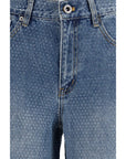 Self-Portrait Vintage Rhinestone Embellished Straight-Leg Jeans