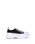 Alexander McQueen Black & White Tread Slick Sneakers