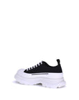 Alexander McQueen Black & White Tread Slick Sneakers