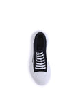 Alexander McQueen Black & White Tread Slick Sneakers