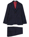 Brunello Cucinelli Checkered Wool Two-Piece Suit - Blue