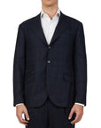 Brunello Cucinelli Checkered Wool Two-Piece Suit - Blue