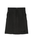 Saint Laurent Black Cupro Mini-Midi Skirt