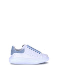 Alexander McQueen Light Blue Leather Platform Sneakers