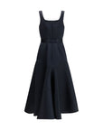 P.A.R.O.S.H. A-Line Midi Dress - Deep Blue