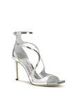 Jimmy Choo Azia 95 Stiletto Heel Sandals Silver