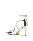 Jimmy Choo Azia 95 Stiletto Heel Sandals Silver