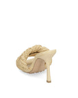 Bottega Veneta Beige Raffia Mule Sandals