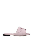 Bottega Veneta Pastel Lilac Leather Flat Sandals