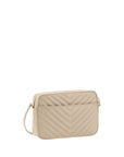 Saint Laurent Lou Quilted Camera Shoulder Bag - Light Beige