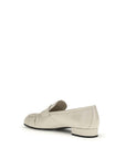 Prada Cream Leather Heeled Loafers