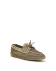 Miu Miu Leather & Mesh Boat Shoes