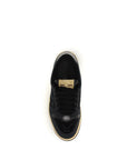 Gucci Velvet GG Crystal Screener Leather Sneakers