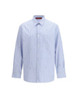 Gucci Light Blue Cotton Pattern Shirt