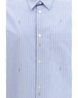 Gucci Light Blue Cotton Pattern Shirt