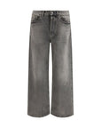 Golden Goose Gray/Grey Wide Leg Jeans