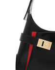 Salvatore Ferragamo Leather Hobo Bag - Black