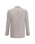 Lardini Roma Taupe Wool-Linen Blazer