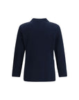 Lardini Deep Blue Cotton Double-Breasted Blazer