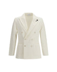 Lardini Off-White Cotton-Rich Blazer