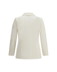 Lardini Off-White Cotton-Rich Blazer