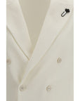 Lardini Off-White Cotton-Rich Blazer