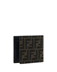 Fendi FF Leather Slim Bifold Wallet - Brown