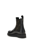 Fendi FF Leather Chelsea Ankle Boots - Black