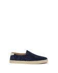 Brunello Cucinelli Deep Blue Suede Leather Espadrilles