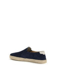 Brunello Cucinelli Deep Blue Suede Leather Espadrilles