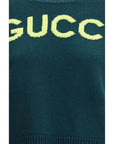 Gucci Logo Short Sleeve Wool Knit Top