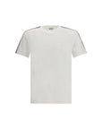 Burberry Checkered Sleeve White T-Shirt
