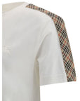 Burberry Checkered Sleeve White T-Shirt
