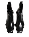 Dolce & Gabbana Leather Ankle Boots - Black