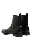 Dolce & Gabbana Leather Ankle Boots - Black