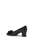 Ferragamo Fiocco Vera Black Leather Heel Pumps
