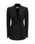 Max Mara Tailored Longline Wool Blazer - Black